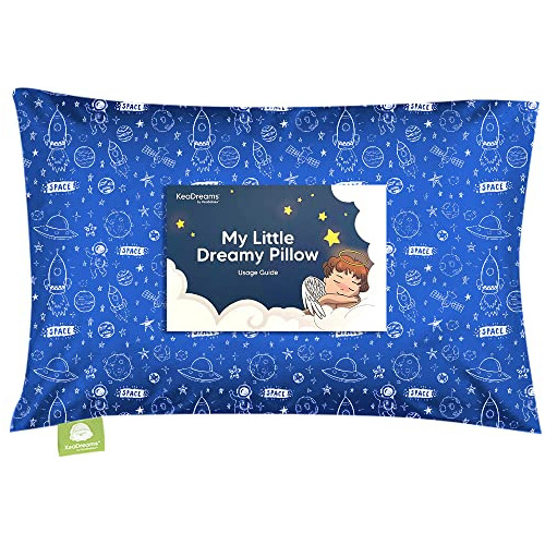 Almohada Para Niños Pequeños, Algodón Orgánico, Off To Space