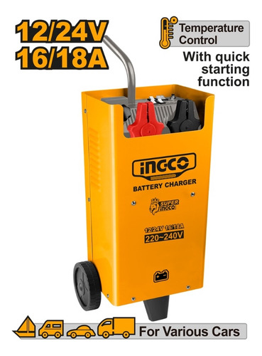 Cargador Baterias Industrial 12/24v 300 Amp Ingco Ing-cd2201