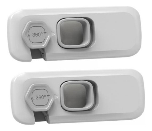 4 Set De 2 Candados Para Protección De Armarios Gris