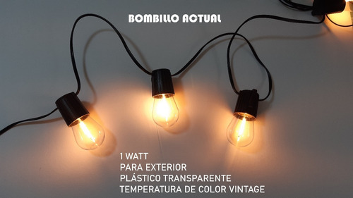Imagen 2 de 4 de Cable Extension De Bombillos Vintage Personalizada