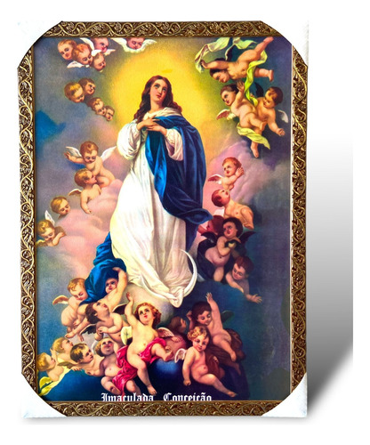 Quadro Nossa Senhora Da Conceição Decorativo Grande 70x50cm