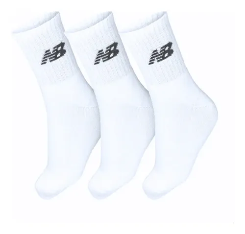Kit 3 Meias De Algodão New Balance Cano Longo Confortável