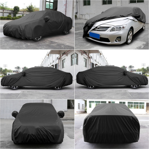 Funda Protectora Impermeable Para Auto 490x180x160cm Negro
