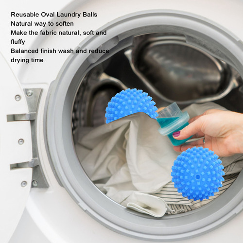 Bolas De Lavado Ovaladas De Pvc Para Ropa, 4 Unidades