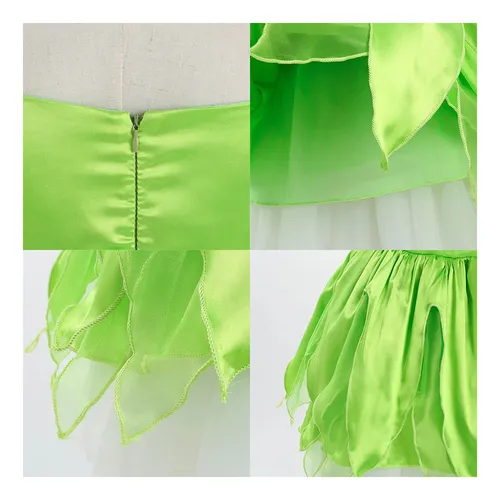 A Juego De 4 Piezas De Vestido De Princesa Tinker Bell Para Ni