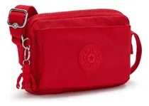 Comprar Bolsa Kipling Abanu Original 2 En 1 Cangurera Y Crossbody Acabado de los herrajes Niquel Color Red rouge Color de la correa de hombro Rojo Diseño de la tela Liso