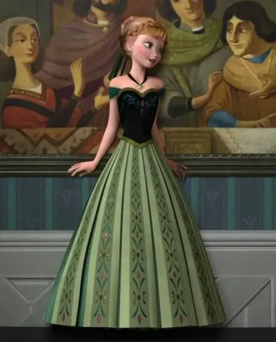 Frozen Coronation Dress Cosplay Princess Anna Green Dress Costume Rsultats  De Recherche D'images Pour