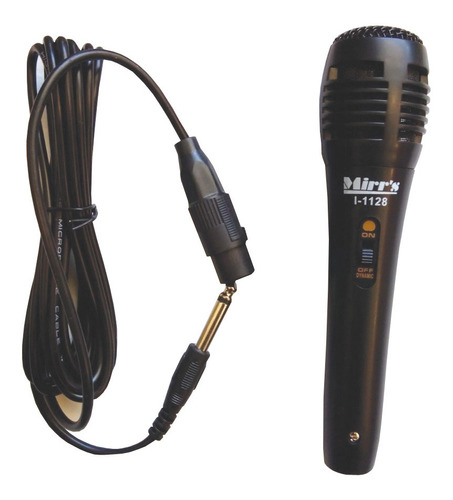 Microfono De Mano Mirrs I1128 Dinamico C/ Cable Cannon Plug 