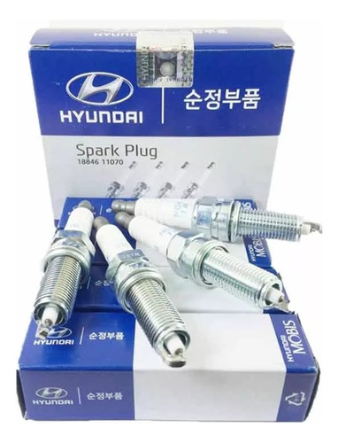 Pack 4 Bujías Hyundai Grand I10 2014-2019 Iridium Originales