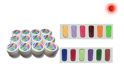 Gel Painting Para Uñas Gama De 12 + 12 Pzs Mussa Manicure.