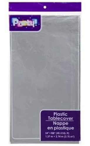 Mantel De Plástico Desechable Color Gris. Marca Pyle