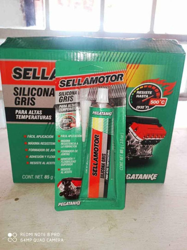 Silicón Gris Alta Temperatura Pegatanke