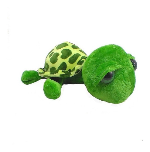 Ventosa con forma de tortuga de peluche verde de 20 cm
