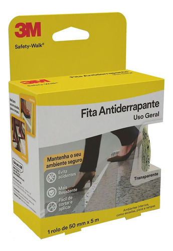 Fita Antiderrapante 3m Safety-walk Transparente 50 Mm X 20m