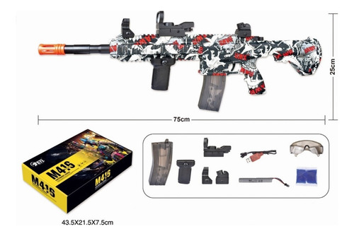 Pistola De Hidrogel Automática M416 Rifle + Mira Réflex