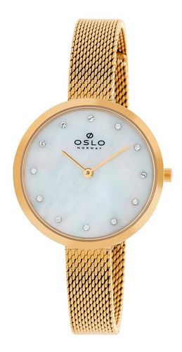 Relógio Feminino Slim Dourado Oslo