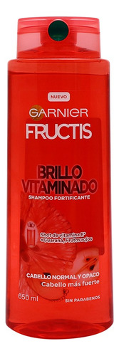  2 Pzs Garnier Shampoo Brillo Vitaminado Fructis 650ml