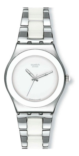 Reloj Swatch De Mujer Acero Y Blanco Tresor Blanc Yls141gc