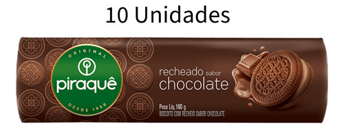 Kit 10 Biscoito Recheado Piraquê 160g - Sabores Diversos