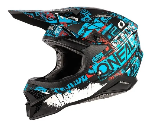 Casco Oneal 2 Srs Rush Rojo/ Amarillo Motocross Enduro Color Rojo Tamaño  del casco M (57