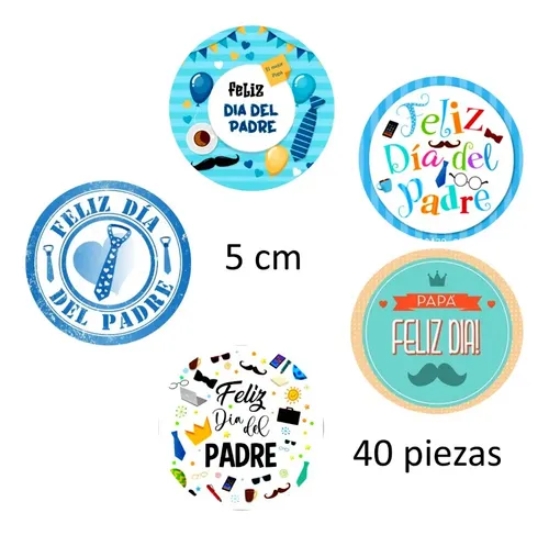 40 Topper De Oblea Comestible P/ Cupcakes Dia Del Padre 5cm | MercadoLibre