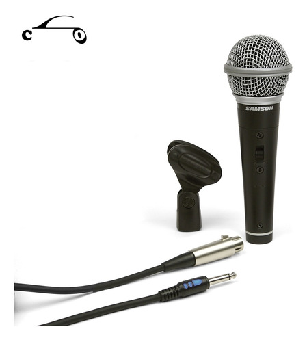 Microfone Dinâmico Cardioide Com Chave On-off Samson R21s