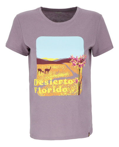 Polera Manga Corta Florido Women Purple Doite