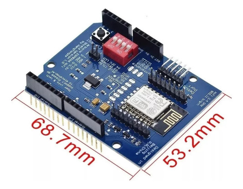 Tecneu Módulo Shield Wifi Esp8266 Para Arduino Uno, Mega