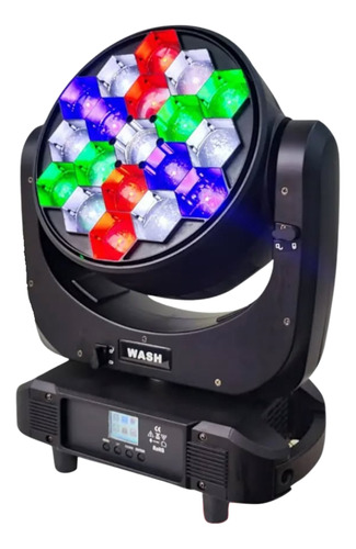 Kit 2 Wash Led 19x40w B-eye Colmeia Gancho Embutido Case