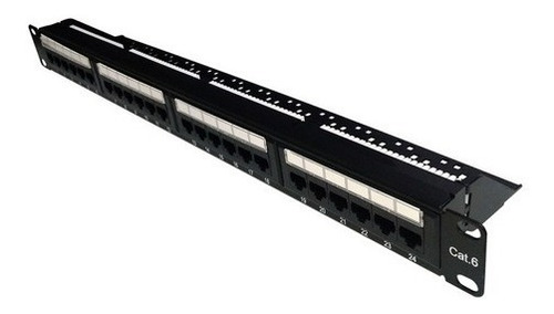 Patch Panel Utp De 24 Puertos Cat6 19in Con Organizador