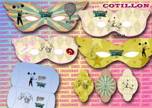 Kit Imprimible Candy Bar Circo Vintage Vintage Circus