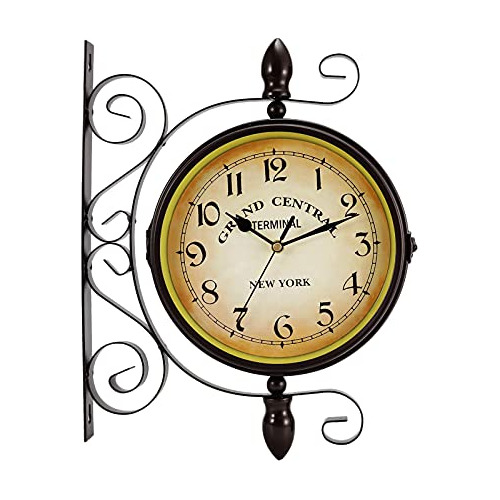Reloj De Pared De Doble Cara Vintage Grand Central Stat...
