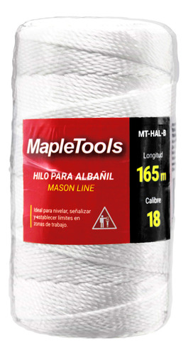 Pack 12 Hilo Para Albañil 165 Mts Blanco Maple Tools