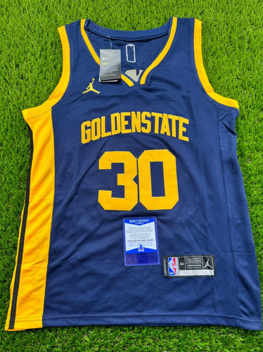 Playera Autografiada Por Stephen Curry Warriors Beckett