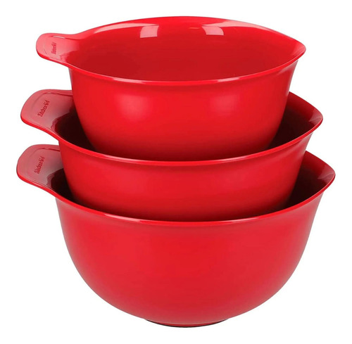 Conjunto Bowls 3 Tigelas Confeitaria Cozinha Kitchenaid Red