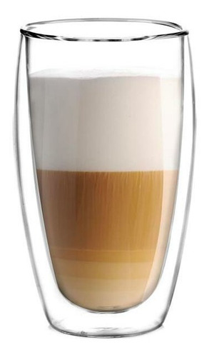 Taza Cafe Doble Vidrio 470cc X4 Nespesso Dolce Gusto C