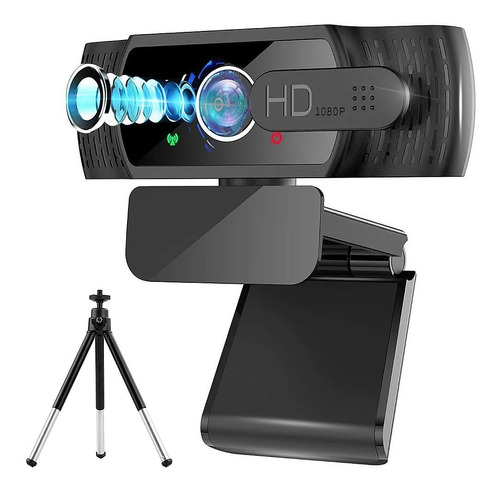 Camara Web Hd 1080p Con Microfono Y Tripié Zoom Usb Webcam