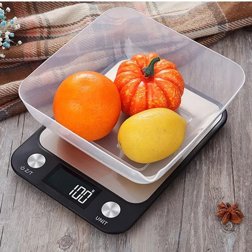 Balanza Cocina Digital 10kg Alta Precisión Y Acero Inoxidabl Negro