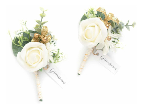 Ling's Moment Boutonniere Eucalipto Marfil Vegetacion 2