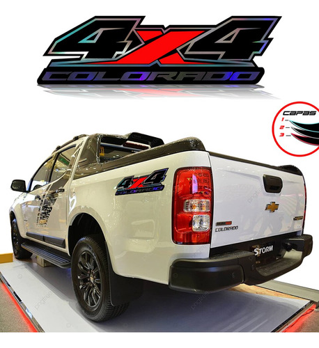 X2 Calcomania Cabina 4x4 Bicapa Camioneta Chevrolet Colorado