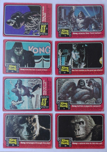 Cartas Colección Película King Kong 1976. Vintage Cine