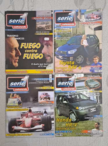 Revistas Autos Serie 1 Lote De 4 Unidades Nuevas Año 2001