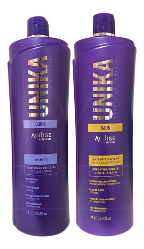 Shampoo E Progressiva Unika Óleo De Ojon Agilise Alisante