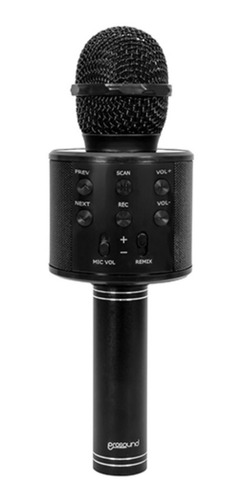 Imagen 1 de 1 de Microfono Karaoke Prosound Bluetooth Black Revogames