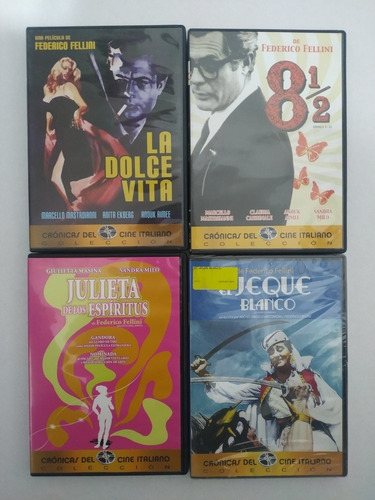 Fellini Dvd Dolce Vita 8 1/2 Julieta Espíritus Jeque Blanco