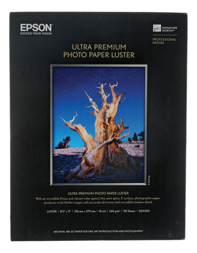 Papel Fotográfico Epson Ultra Premium Luster 50 Hojas  