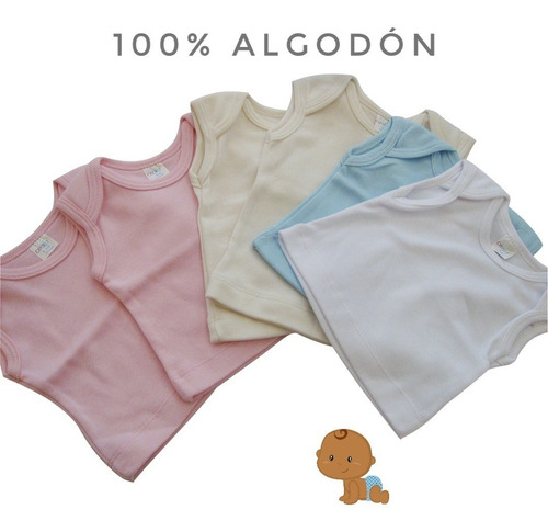 Imagen 2 de 4 de Camisetas Almillas De Bebe Ceara 100% Algodon 6 Precio $18