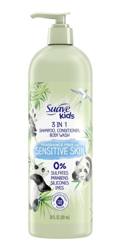Suave Kids Natural 3 In 1 Shampoo, Conditioner, Body Wash