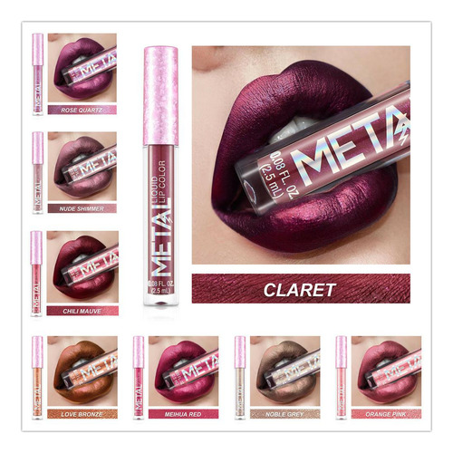 Brillo De Labios Matte Shimmer De Larga Duración Y Resistent