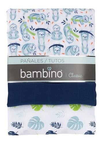 Imagen 2 de 2 de Set De 3 Pañales/tutos Bambino Azul